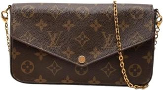 Louis Vuitton Pre-owned Pochette Felicie - Dames - Vintage Clutch - Bruin - ONE Size - Vintage