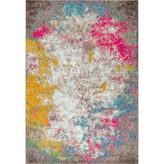 Jonathan Y Designs Contemporary POP Modern Abstract Area Rug in Yellow/multi at Nordstrom, Size 2Ft 0In X 8Ft 0In