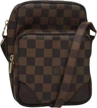 Louis Vuitton Pre-owned Vintage Damier Ebene Schoudertas - Dames - Vintage Schoudertas - Bruin - ONE Size - Leer - Vintage