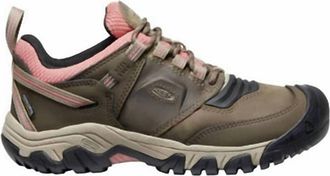 Keen Womens Ridge Flex Waterproof Boot In Timberwolf/brick Dust