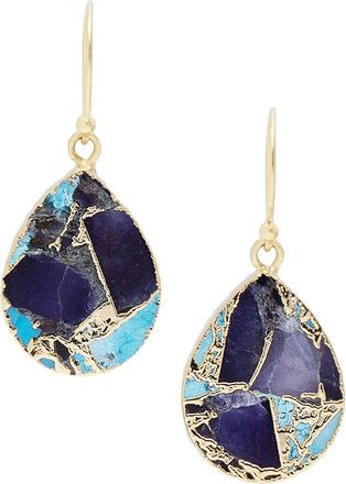 Saachi Saachi 18K Plated Mojave Turquoise Earrings