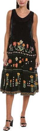 Johnny Was Leanna Tiered Dress In Black