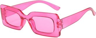 Generic Small Frame Square Men Sunglasses Outdoor Commuter Women Vacation Sun Glasses(Pink)