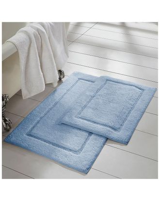 Allure Bridals Modern Threads 2-Pack Solid Loop With Non-Slip Backing Bath Mat Set