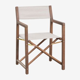 Sklum Pack De 4 Sillas De Director Plegables En Madera De Acacia Rondonia Sklum