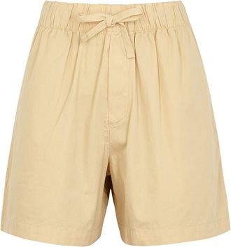 Tekla Unisex Poplin Pyjama Shorts - Beige - Xxs