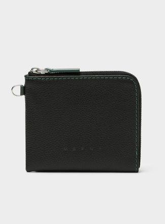 Marni Mens Zippered-closure leather wallet