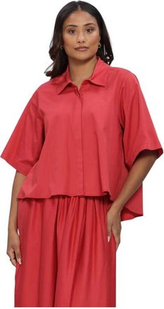 Est'seven Overhemden, Dames, Rood, S, Katoen, Alijah Blouse Rnbw