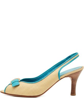 Ferragamo Slingback pumps met gesp - Beige