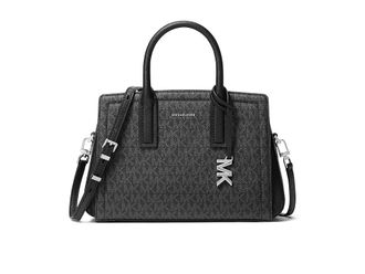 Michael Kors Laila Small Satchel Satchel Womens Handbags Black 2, Polyester/Twill