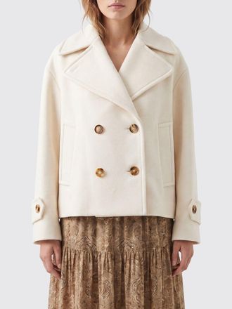 Chlo&eacute; Caban doppiopetto in misto lana con spalle scese