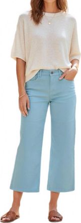 JouJou Wide Leg Crop Culotte Pants In Bahama Blue