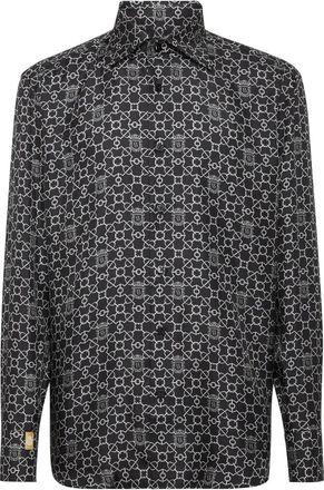 Billionaire Boys Club Heren, Overhemden, Zwart, Maat: L Zijde