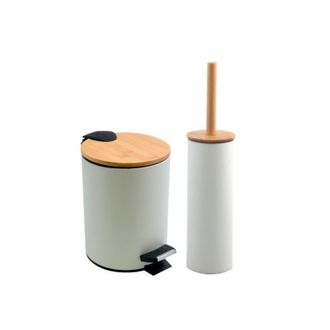 Spirella Papelera Con Pedal Y Escobilla 5l Adonis Blanco Spirella