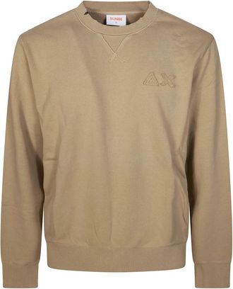 Sun 68 Felpa GC Base - Heren - Sweatshirts - Beige - XL - Katoen - Hoodies & sweatvesten
