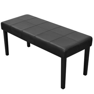 vidaXL Vidaxl - Banco De Cuero Artificial De Alta Calidad Negro