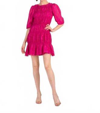 Trina Turk Silvery Dress In Planetary Pink