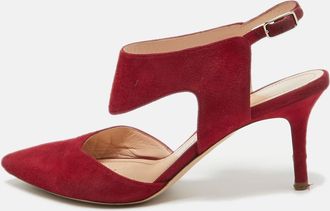 Nicholas Kirkwood Dark Red Suede Leda Pumps