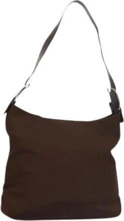 Ferragamo Pre-owned Canvas Schoudertas - Dames - Vintage Schoudertas - Bruin - ONE Size - Vintage