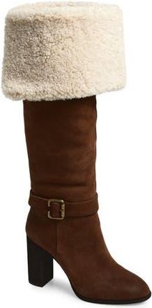 Jeffrey Campbell Nestle Knee High Boot in Brown Crinkle Beige at Nordstrom Rack, Size 9.5
