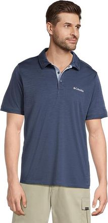 Columbia Sage Peak Knit Polo Mens Short Sleeve Knit Dark Mountain Heather : LG, Polyester