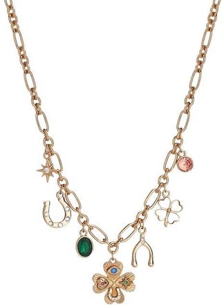 Alex and Ani Lucky Four Lear Clover Charm Necklace in Gold at Nordstrom
