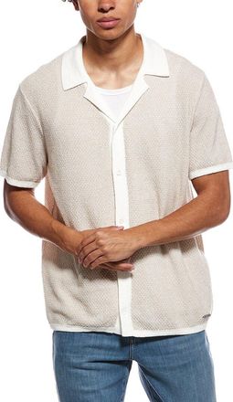 Karl Lagerfeld Karl Lagerfeld Texture Knit Camp Shirt