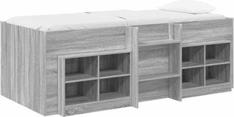 vidaXL Struttura Letto Loft Con Mobile 3 Pz Sonoma Grigio Vidaxl