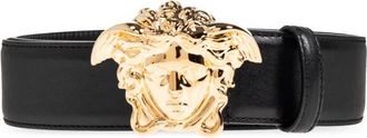 Versace La Medusa leren riem - Heren - Riemen - Zwart - 90 CM - Leer - Accessoires