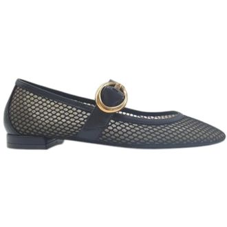 Stuart Weitzman Ballerina Shoes, female, Black, 6 UK, Black Ballet Flats Minimalist Design