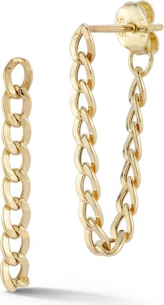 Ember Fine Jewelry 14K Gold Chain Drop Earrings