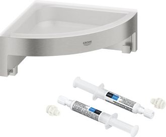 GROHE Estante Esquinero Grohe Start Cube Supersteel + Grohe Quickglue A2 Para Acceso Con Dos Placas De Fijaci&oacute;n