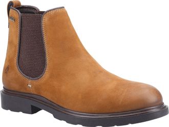 Hush Puppies Preston Chelsea Leather Mens Tan Nubuck Boots - Size UK 12