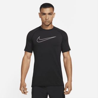 Nike Mens Nike Pro Dri-FIT Slim Fit Short-Sleeve Top in Black | DD1982-010
