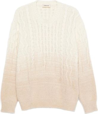 ATOMOFACTORY Cable-knit Ombr&eacute;-effect Sweater