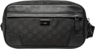Gucci Pre-owned Belt Bags, male, Black, Size: ONE SIZE Pre-owned Vintage Pouch Sling Bag
