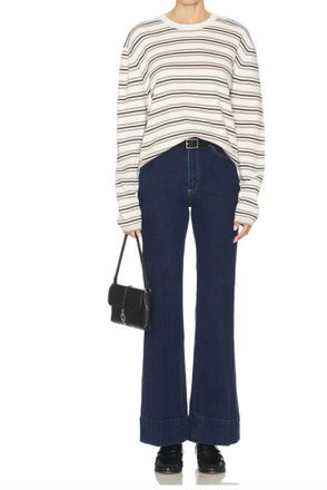 Rolla's Eastcoast High Rise Flare Leg Jeans In Pacific