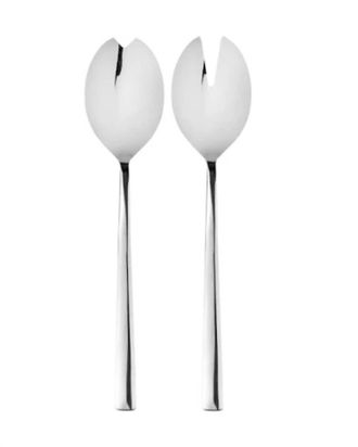Mepra Atena Salad Serving - Set Of 2 In Silver