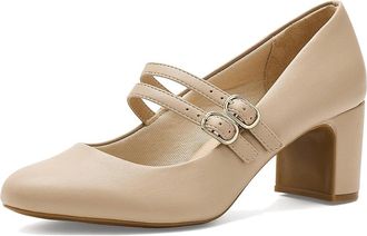 Life Stride True Mary Jane Shoes High Womens Heels Taupe : 9.5 W (C), Synthetic