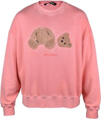 Palm Angels Cotton Sweatshirt - Heren - Sweatshirts - Roze - XL - Katoen - Hoodies & sweatvesten
