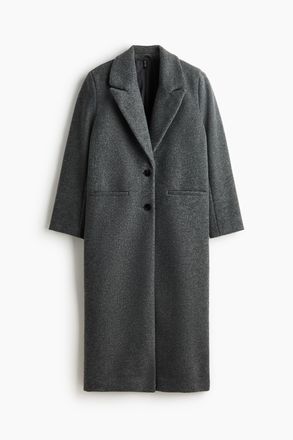H&M Einreihiger Mantel - Graumeliert