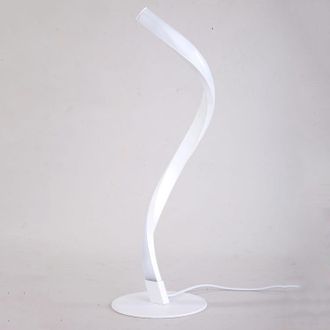 OEM L&aacute;mpara De Noche Moderna Blanca En Espiral Con Luz Ambiental, Ideal Para Dormitorios, Habitaciones De Invitados Y Mesitas De Noche, Luz Blanca Fr&iacute;a
