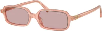 Miu Miu Sunglasses, unisex, Pink, Size: 51 MM Rectangle Sunglasses