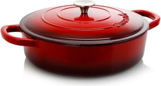 Crock-pot Enameled Cast Iron 5 Quart Round Braiser Pan with Self Basting Lid in Red at Nordstrom