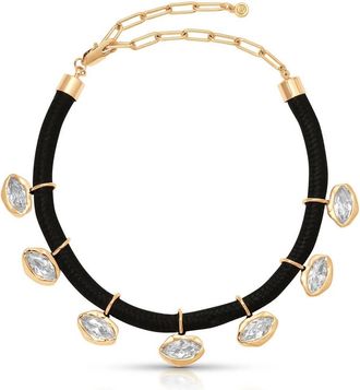 Ettika Womens Midnight Crystal Choker In Black