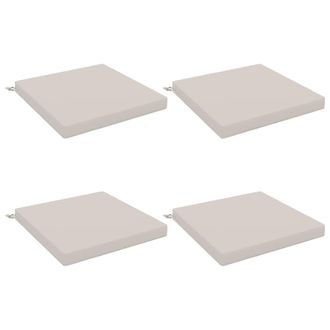 vidaXL Cuscini Per Sedia In 4 Pezzi Soest 4 Pz 100% Poliestere Bianco Vidaxl