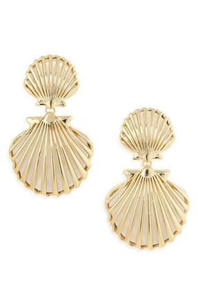 BaubleBar Marni Seashell Drop Earrings in Pearl/gold at Nordstrom