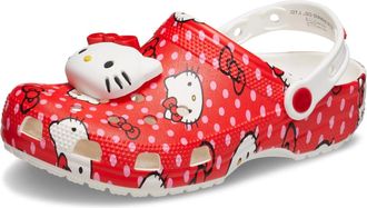Crocs Classic 210575-90H Clogs Mens Red White Hello Kitty Comfort Shoes JAX2052