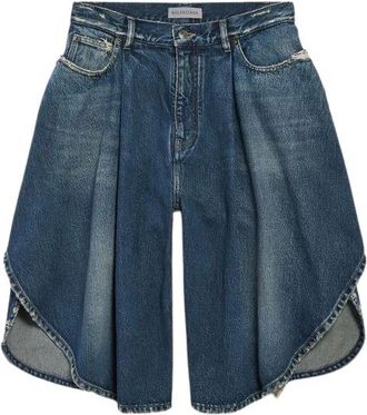 Balenciaga Denim Shorts, female, Blue, Size: M Tulip Bermuda