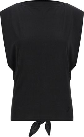 Jacquemus Black Boat Neck Logo Top